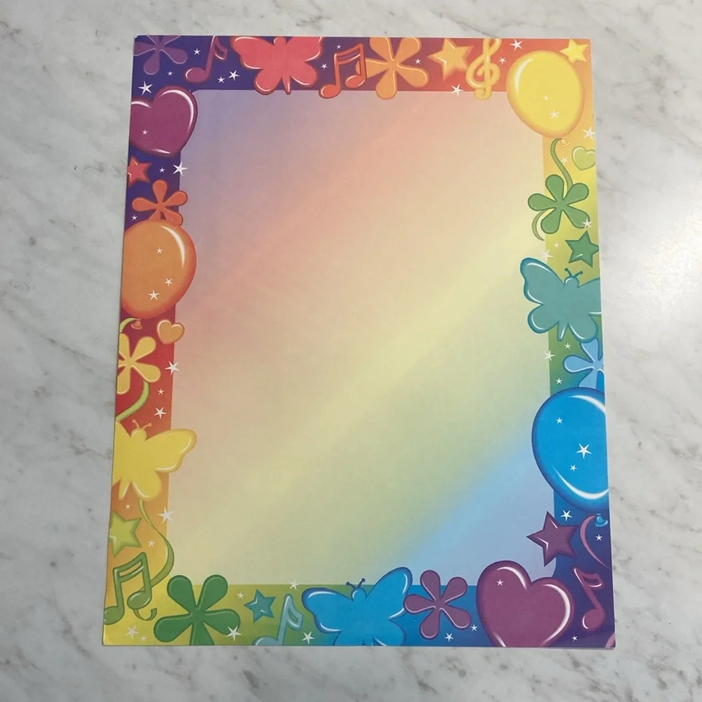 Rainbow Scrapbooking Paper 10 Sheets
